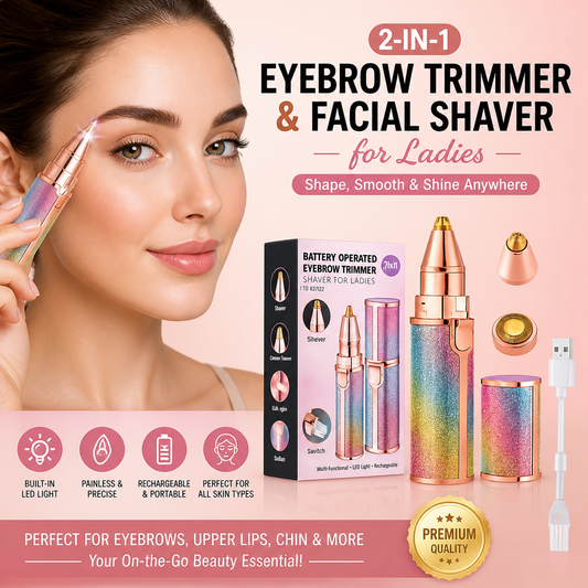 Flawless Skin 2-in-1 Rechargeable Hair Remover - Painless & Portable